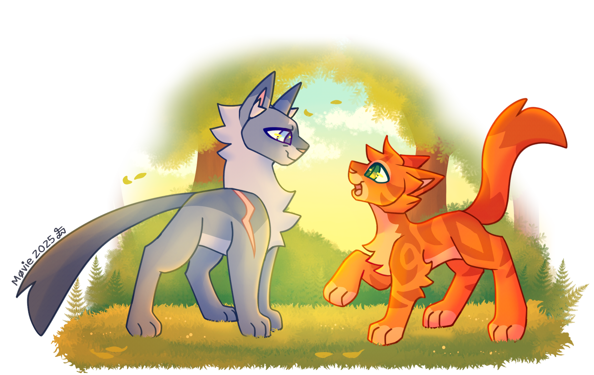 Bluestar and Firepaw
